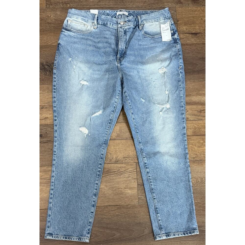 Good American Good Classic Jeans High Waisted Straight Skinny Sz 14/32 NWT $169
